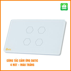 Công Tắc Cảm Ứng Datic - 4 Nút Màu Trắng